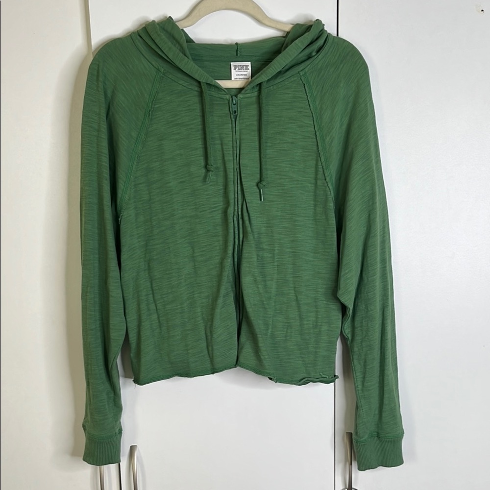 Green Zip Hoodie by VS PINK
